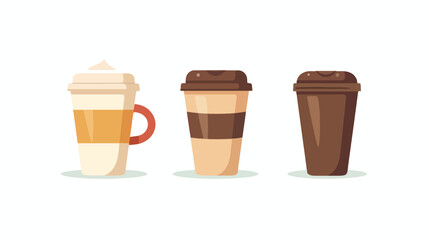 Cup drink beverage icon vector illustration design fl