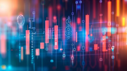 Financial development in business, showcasing increasing profit growth with upward trending graphs, currency symbols, and corporate imagery. Business and Financial Background