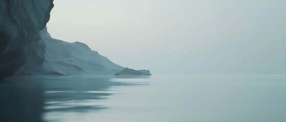 Serenity's Unfold: The tranquil beauty of nature reveals itself slowly in a minimalist canvas.