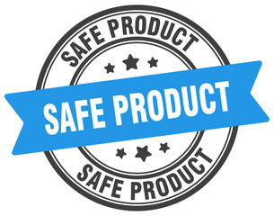 safe product stamp. safe product label on transparent background. round sign