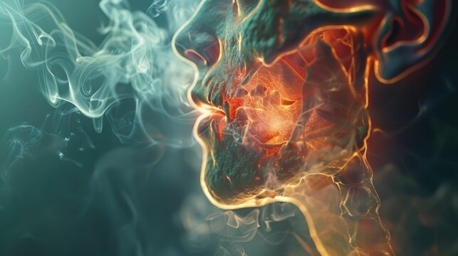 The effect of smoking on GERD, visualized in a clear and impactful 3D animation, promoting quitting