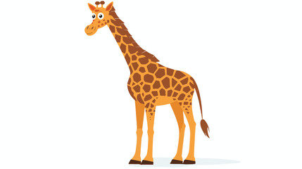 Giraffe Flat vector isolated on white background
