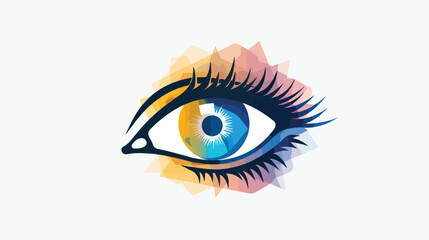 Eye icon eye symbol eye logo flat colorful vector fla