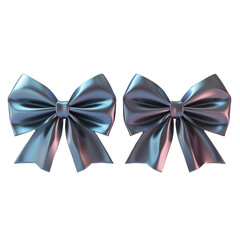 Two shiny bows on Transparent Background
