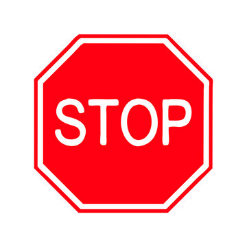 stop sign stamp rubber red illustration sock image