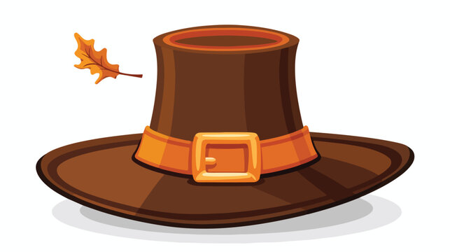 Pilgrim hat Thanksgiving accessory vector illustration