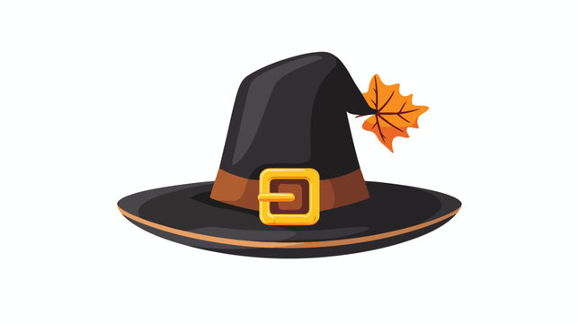 Pilgrim hat Thanksgiving accessory vector illustration