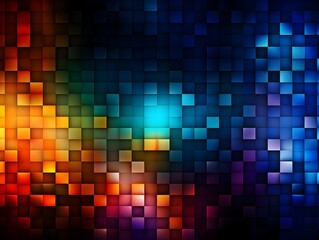 Vibrant Pixelated Digital Mosaic Background Representing Innovative Technology in the Contemporary World