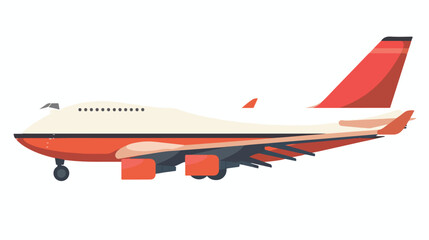 Plane icon flat vector isolated on white background -