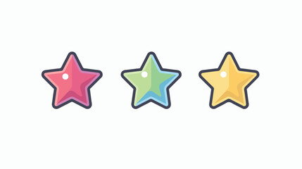 Fototapeta na wymiar Placeholder star icon. Simple color with outline vector