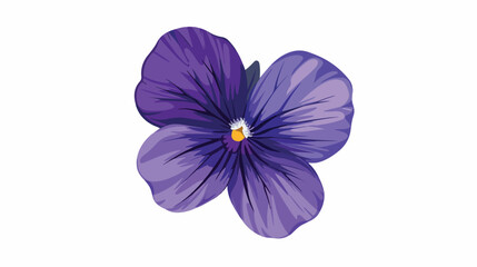 Purple violet flower vector icon. It is a versatile 