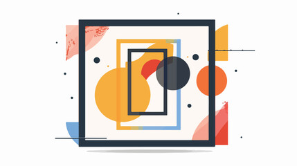 Frame Gallery Image Picture Abstract Flat Color Icon