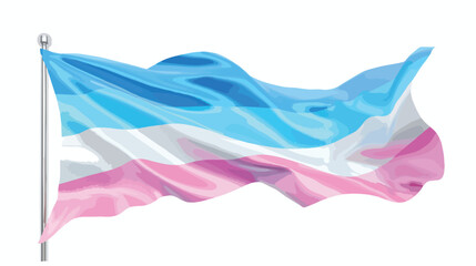 Realistic waving flag of Transgender Pride vector background