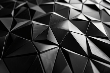 Black background with white geometric design generated AI