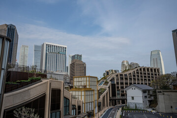 Fototapeta premium 東京港区 麻布台の都市風景 