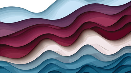 Colored paper waves geometric background tex