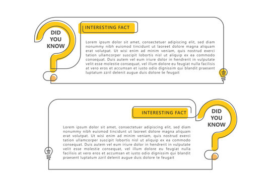 Did you know banner line design template for education, business, advertising