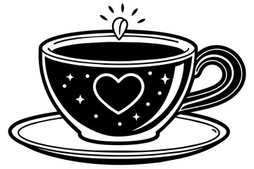 cup of coffee with heart