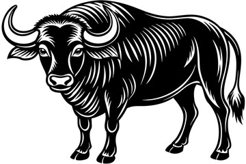 simple buffalo vector-illustration