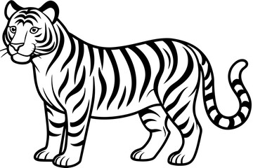 Fototapeta na wymiar simple -tiger-vector-illustration