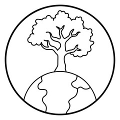 earth  line art one single continuous one line out line vector art  drawing  and tattoo design,vector silhouette illustration