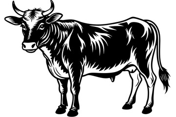 wild-cow--vector-illustration