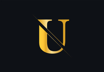 U Letter Initial Logo Design And Vector Template