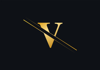 V Letter Initial Logo Design And Vector Template