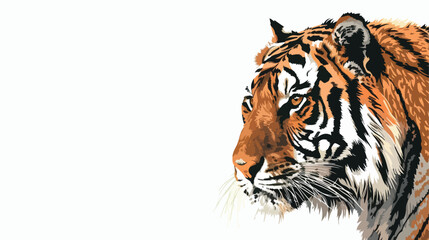 Head tiger vector illustration flat vector