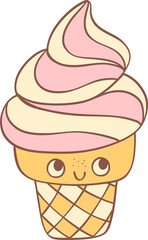 Groovy retro summer ice cream