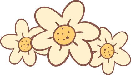 Groovy retro summer flower crown