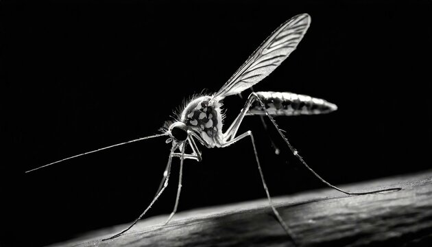 Wallpaper Closeup of a mosquito insect isolated on white background