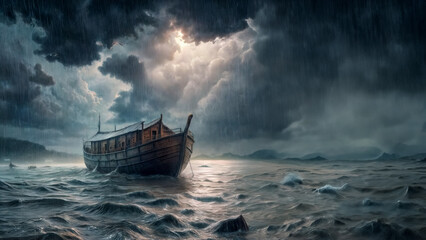 L'Arca di Noè- L'Ultimo Rifugio nella Tempesta del Diluvio