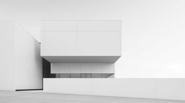 Sleek and contemporary building design featuring clean lines and a warm gray palette