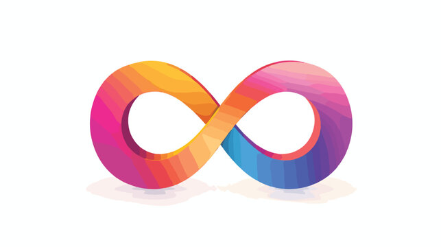Infinity sign icon. Internet button on white background