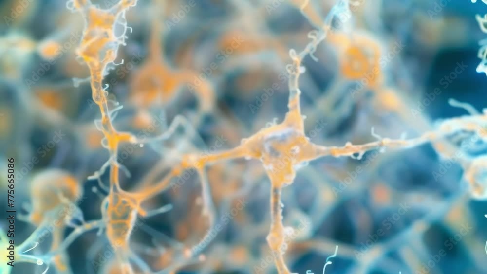 Aufkleber in a stunning display of resilience a microscopic image shows the intricate network of a fungal biof