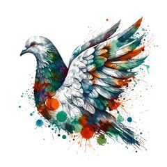 Obraz premium Isolated Bird on a Clear PNG Canvas, Generative AI