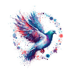 Obraz premium Isolated Bird on a Clear PNG Canvas, Generative AI