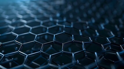 Hexagonal Nano Material Structure in Futuristic Nanotechnology Concept Design