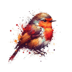 Isolated Bird on a Clear PNG Canvas, Generative AI