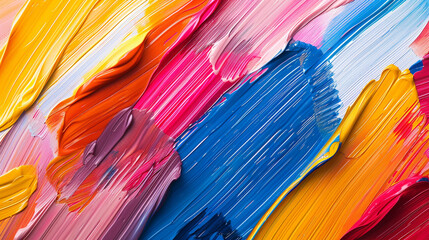 A paper poster that welcomes you with vibrant brushstrokes.