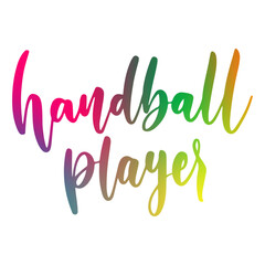 Coloring Handball Player Font Free Vector Downlead