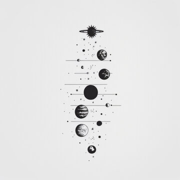 Solar system tatoo design