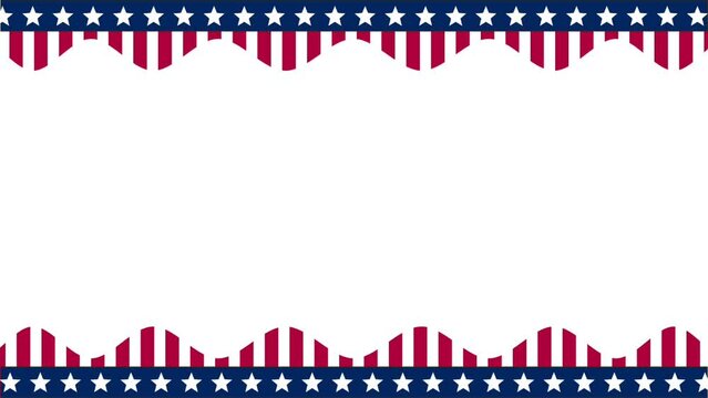 American flag banner with copy space. Suitable for independence day concept, veterans day, memorial day, 4th of july, or other patriotic USA holiday.