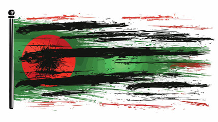 Malawi Flag with colored hand drawn lines in Vector F