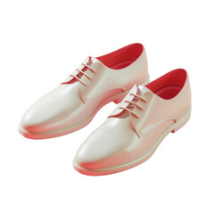 White shoes with red soles