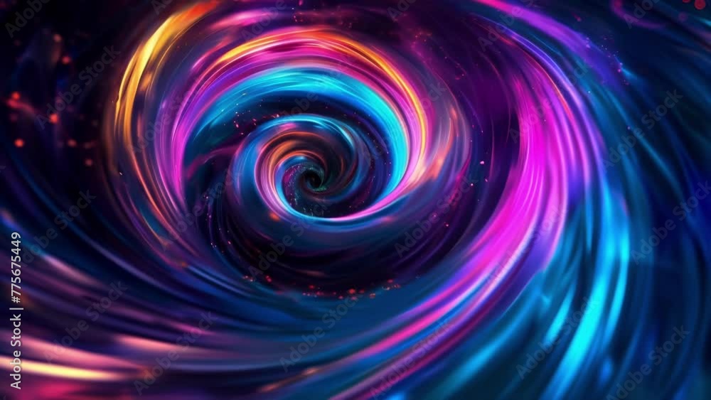 Aufkleber a kaleidoscope of colors swirl and twist against the black backdrop creating an everchanging illumin