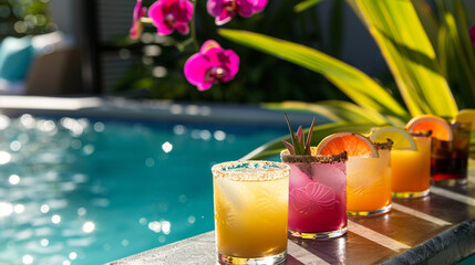 An eye-catching beverage by the pool that adds a festive vibe to activities by the water.