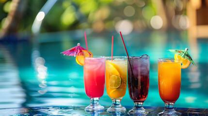 A vibrant drink by the pool that makes activities by the water feel festive.