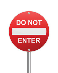 Do not enter traffic sign
